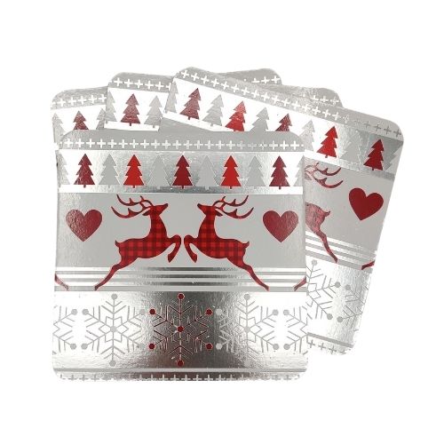 Reindeer Festive Coasters 4 Pack Christmas Tableware Home Collection   