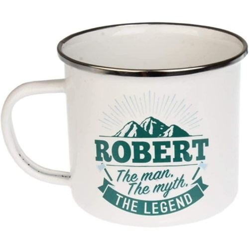 Enamel Personalised Coffee Mug Robert Mugs FabFinds   