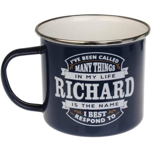 Enamel Personalised Coffee Mug Richard Mugs FabFinds   