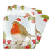 Santa Hat Robin Coasters 4 Pack Christmas Tableware Home Collection   