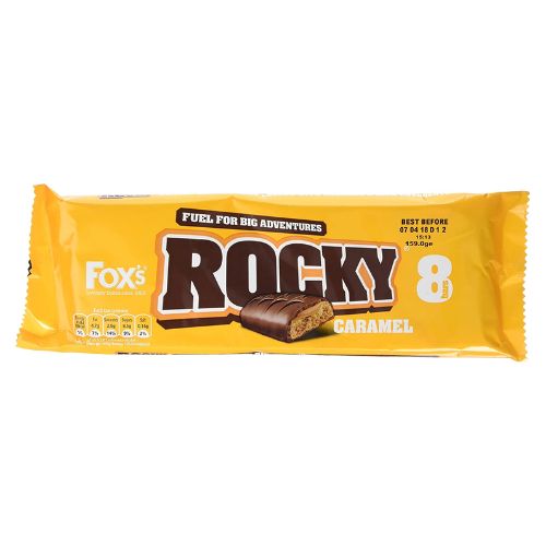 Fox's Rocky Caramel Biscuit Bars 8 Pack 168g Chocolate Fox's   