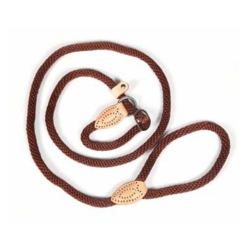 Hounds Rope Slip Dog Lead & Collar Dog Accessories Hounds Brown  