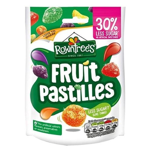 Rowntree's Fruit Pastilles 110g Sweets, Mints & Chewing Gum Rowntrees   
