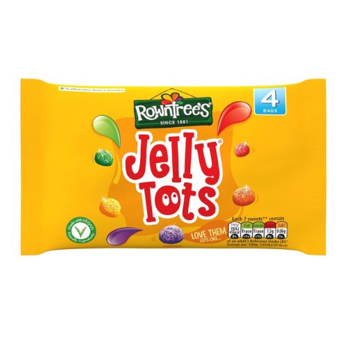 Rowntree's Jelly Tots 4 Bags 112g Sweets, Mints & Chewing Gum Rowntrees   