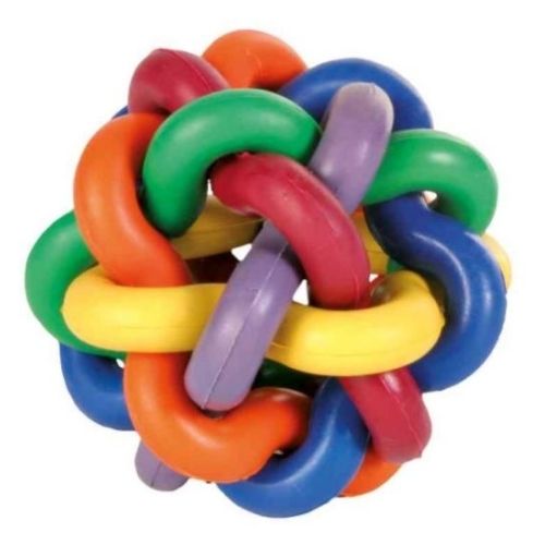 Large Rainbow Rubber Chew Ball Dog Toys The Pet Hut   