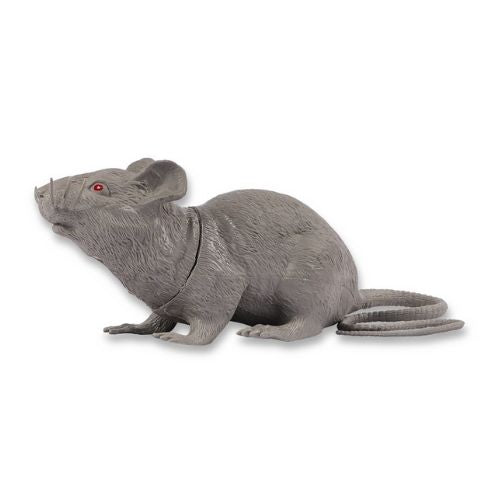 Halloween Rubber Rat Figure Assorted Colours Halloween Accessories FabFinds Grey  