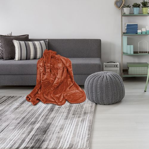 Coloroll Faux Mink Throw 150cm x 200cm Assorted Colours Throws & Blankets Coloroll Rust  