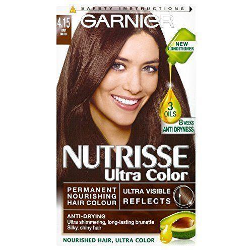 Garnier Nutrisse Creme Iced Coffee Brown 4.15 Permanent Hair Dye Hair Dye garnier   
