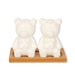 White Bamboo Teddy Salt & Pepper Set Salt & Pepper Shakers FabFinds   