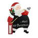 Santa Countdown To Christmas Hanging Plaque with 2 Chalks Christmas Decorations Snow White   