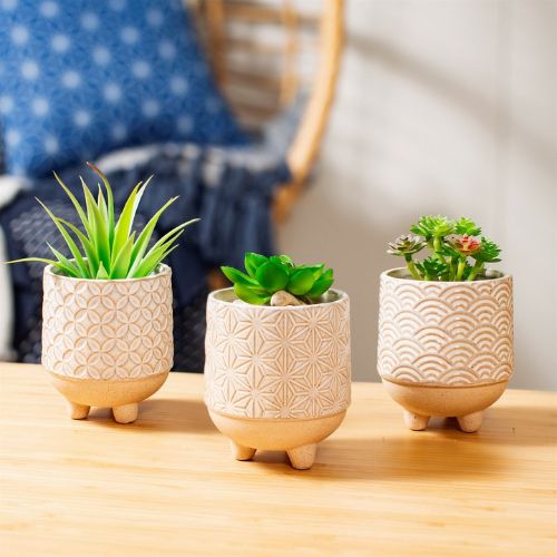 sass and belle plant pot Sass & Belle Japandi Mini Planters Set of 3