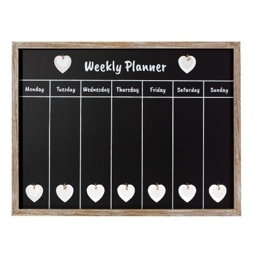 Sass & belle Ashley Farmhouse Weekly Chalkboard Home Decoration Sass & Belle   