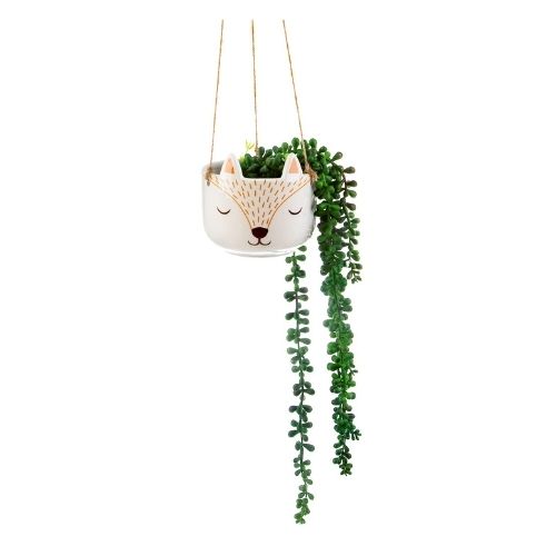 Sass & Belle Woodland Fox Hanging Planter Plant Pots & Planters Sass & Belle   