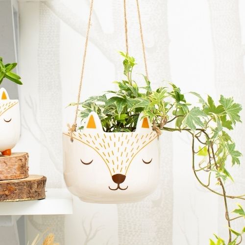sass and belle plant pot Sass & Belle Woodland Fox Hanging Planter