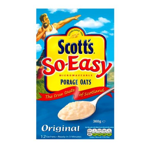 Scott's So-Easy Porridge Oats Original 12 Pk 360g Oats, Grits & Hot Cereal Scotts   