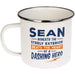 Enamel Personalised Coffee Mug Sean Mugs FabFinds   