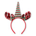 Sequin Reindeer Headband Assorted Colours Christmas Accessories FabFinds Red  