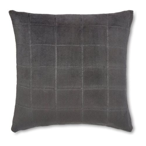 Silentnight Embossed Charcoal Fleece Cushion 45cm x 45cm Cushions Silentnight   