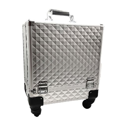 Silver Luggage Style Makeup Beauty Case Beauty Accessories FabFinds   