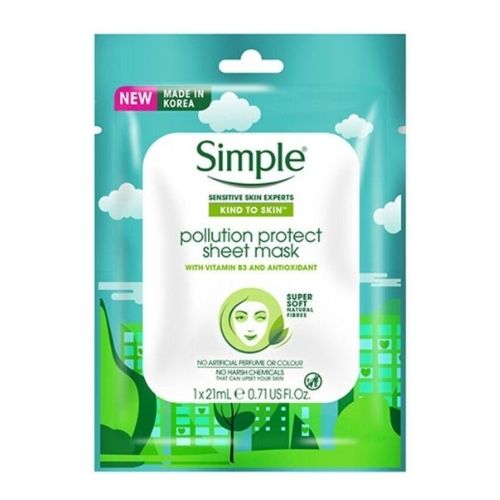 Simple Pollution Protect Sheet Face Mask 21ml Face Masks simple   