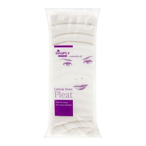 Simply Cotton Pleat Cotton Wool Cosmetic Pads 130g Sponges, Mits & Face Cloths Simply Cotton   