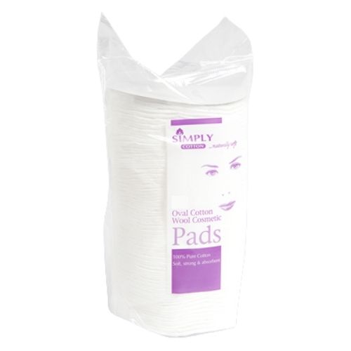 Simply Oval Cotton Wool Cosmetic 80 Pads Sponges, Mits & Face Cloths Simply Cotton   
