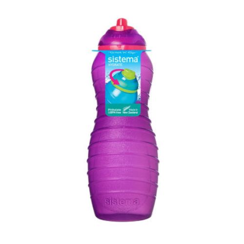 Sistema Hydrate Twist 'N' Sip Bottle Purple 700ml Water Bottle Sistema Plastics   