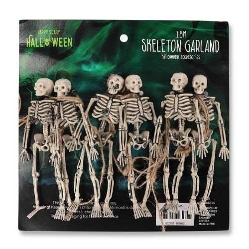 Halloween Skeleton Garland 1.8m Halloween Decorations FabFinds   