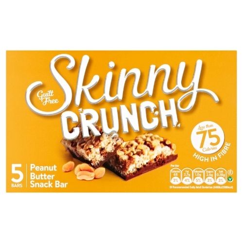 Skinny Crunch Bars Peanut Butter 5pk 20g Biscuits & Cereal Bars skinny crunch   