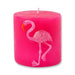 Tropical Flamingo Small Pillar Candle Candles PMS Dark Pink  