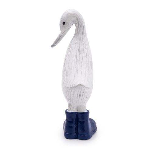 Small Resin Duck in Wellies Navy Blue 23cm Home Decorations Candlelight   