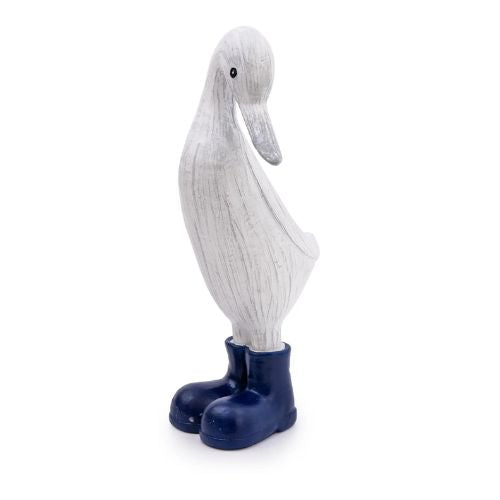 Small Resin Duck in Wellies Navy Blue 23cm FabFinds