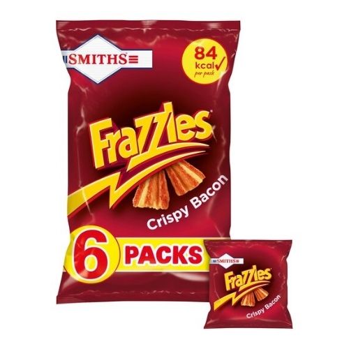 Smith's Frazzles Corn Snacks Multipack 6 x 18g Crisps, Snacks & Popcorn smiths   