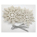 Snowflake Tree Decorations 10 Pack - Assorted Colours Christmas Baubles, Ornaments & Tinsel FabFinds White  