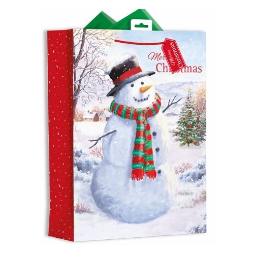 Snowman Christmas Gift Bag Extra Large Christmas Gift Bags & Boxes FabFinds   