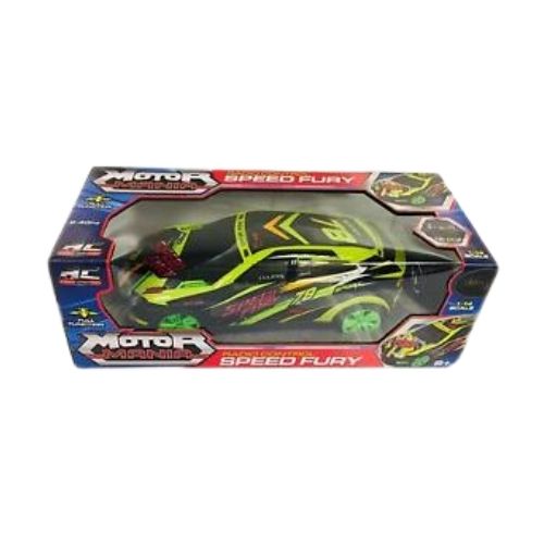 Motor Mania Radio Control Speed Fury Toy Car Assorted Colours Toys FabFinds Lime green  