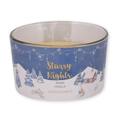 Starry Nights Warm Vanilla Christmas Scented Candle 12oz Candles FabFinds   