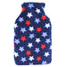 Blue and Red Stars Fleece Hot Water Bottle 1 Litre Hot Water Bottles FabFinds   