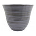 Garden Essentials Stripe Bowl Planter 13'' Assorted Colours Plant Pots & Planters Garden Essentials Grey  