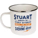 Enamel Personalised Coffee Mug Stuart Mugs FabFinds   