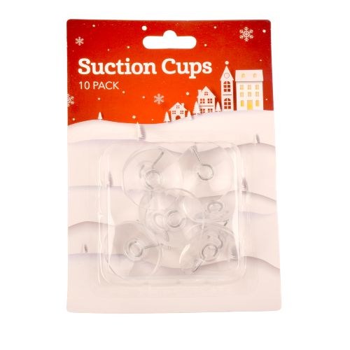 Suction Cups With Hook Transparent 10 Pack Christmas Accessories FabFinds   