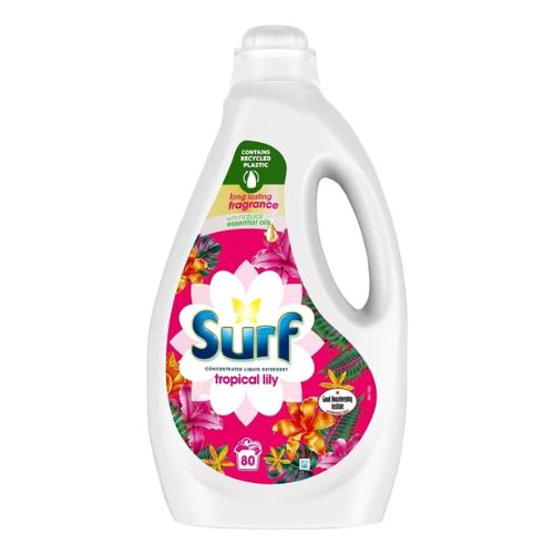 Surf Tropical Lily Biological Liquid Washing Detergent 80 Washes Laundry Detergent Surf   
