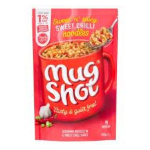 Mug Shot Sweet n Spicy Sweet Chilli Noodles 60g Pasta, Rice & Noodles Mugshot   