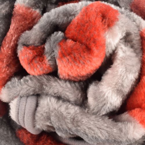 Coloroll Grey & Red Tartan Faux Mink Throw 150 x 200cm Throws & Blankets Coloroll   