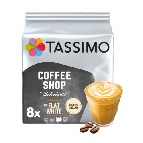 Tassimo Coffee Shop Flat White 8 Pack Tea & Coffee Tassimo   