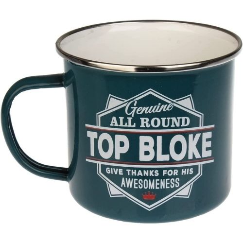 Enamel Personalised Coffee Mug Top Bloke Mugs FabFinds   