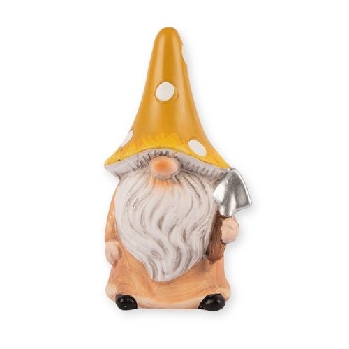 Traditional Garden Gnome Ornament Assorted Colours 20cm Garden Ornaments FabFinds Yellow Hat  
