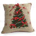 Deck the Halls Christmas Tree Embroidered Cushion Christmas Cushions & Throws FabFinds   