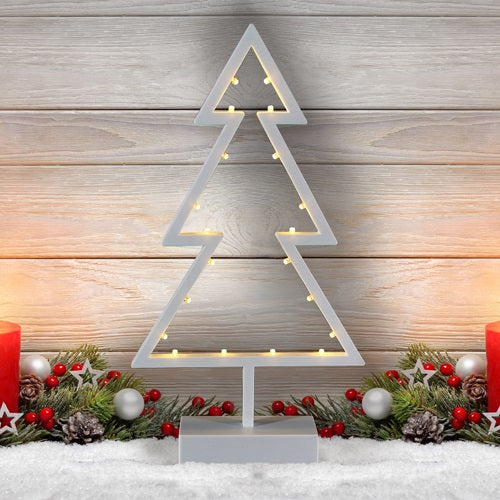 Light-up LED Standing Christmas Tree Christmas Festive Decorations FabFinds   