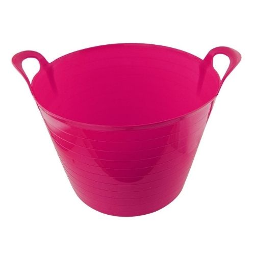 Tub Container Assorted Colours 26 Litre Storage Baskets FabFinds Pink  